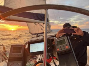 Sunset sailing photo